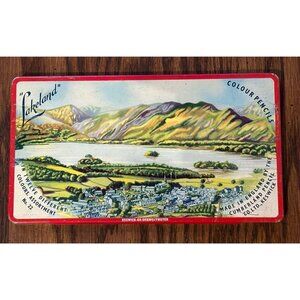 Vintage Lakeland Colour Pencils Tin Box Cumberland Pencil Co. Keswick England